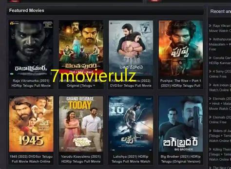 7movierulz telugu 2023 download 7MovieRulz Website is a popular torrent website that allows users to download pirated copies of movies and TV shows for free